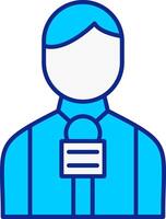 Journalist Blue Filled Icon vector