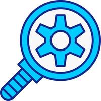 Search Engine Blue Filled Icon vector