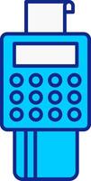 Bank Terminal Blue Filled Icon vector