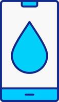 agua soltar azul lleno icono vector