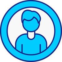 Avatar Blue Filled Icon vector