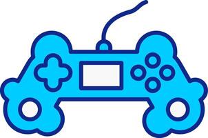 juego controlador azul lleno icono vector