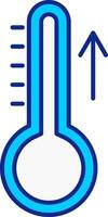 Rising Temperature Blue Filled Icon vector