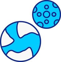 Planets Blue Filled Icon vector