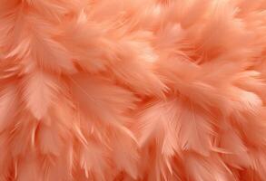 AI generated peach fur and fuzzy texture photo