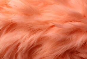 AI generated peach fur and fuzzy texture photo