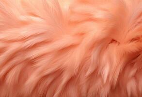 AI generated peach fur and fuzzy texture photo