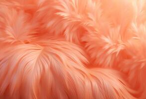 AI generated peach fur and fuzzy texture photo