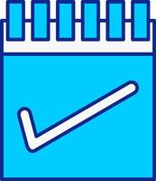 Tick Blue Filled Icon vector