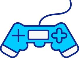 vídeo juego azul lleno icono vector