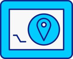 Navigator Device Blue Filled Icon vector