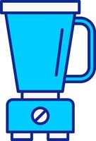 Mixer Blender Blue Filled Icon vector