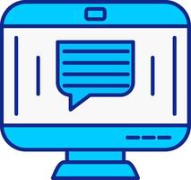 Communication Blue Filled Icon vector