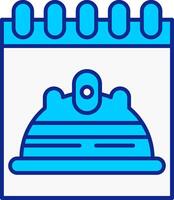 Labour Day Blue Filled Icon vector