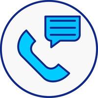 Communication Blue Filled Icon vector