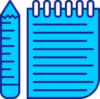 Note Blue Filled Icon vector