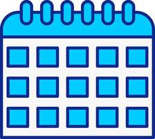 Calendar Blue Filled Icon vector