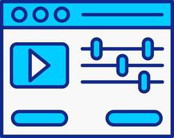 Video Editor Blue Filled Icon vector