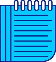 Notes Blue Filled Icon vector