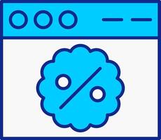Discount Blue Filled Icon vector
