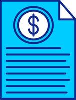 Budget Blue Filled Icon vector