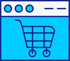 Shopping Cart Blue Filled Icon vector