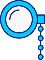 Monocle Blue Filled Icon vector