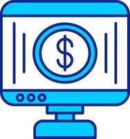 Budget Blue Filled Icon vector