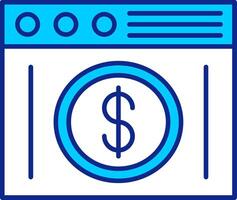 Budget Blue Filled Icon vector