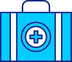First Aid Kit Blue Filled Icon vector