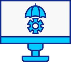 Risk Management Blue Filled Icon vector