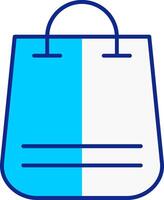 Shopping Bag Blue Filled Icon vector