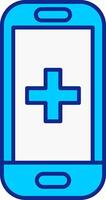 Health Blue Filled Icon vector