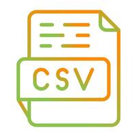 icono de vector csv