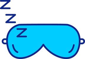 Sleeping Mask Blue Filled Icon vector