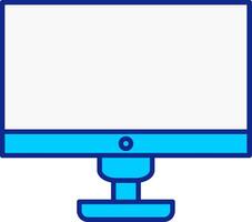 Computer Blue Filled Icon vector