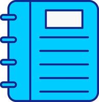 Note Book Blue Filled Icon vector