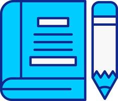 Book Blue Filled Icon vector
