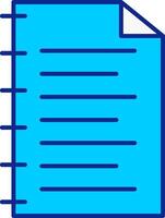 Notebook Blue Filled Icon vector