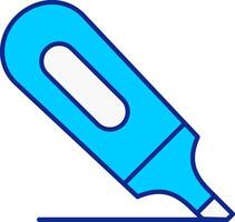 Highlighter Blue Filled Icon vector