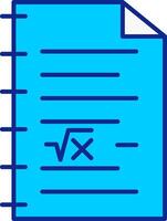 matemáticas azul lleno icono vector