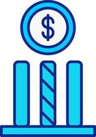 Dollar Blue Filled Icon vector