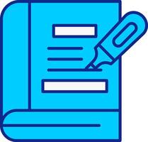 Highlighter Blue Filled Icon vector