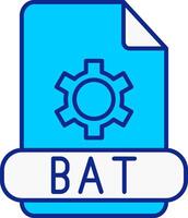 Bat Blue Filled Icon vector