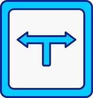 Direction Blue Filled Icon vector