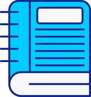 Notebook Blue Filled Icon vector