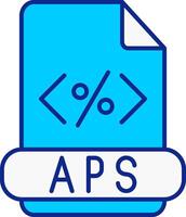 Asp Blue Filled Icon vector