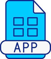 App Blue Filled Icon vector