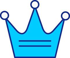 Crown Blue Filled Icon vector