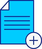 Add,File Blue Filled Icon vector